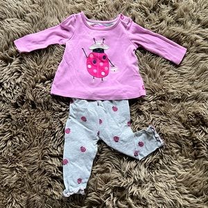 Baby girl Joules 3-6 mo Ladybug set